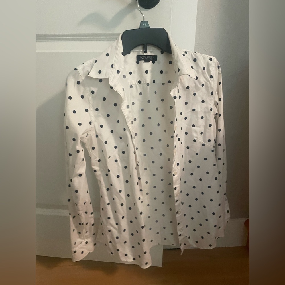 Banana Republic Black and White Polka Dot Jacket